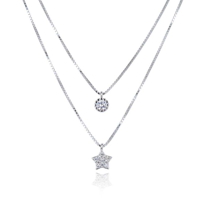 Lantisor argint Wish Upon a Star 45 cm