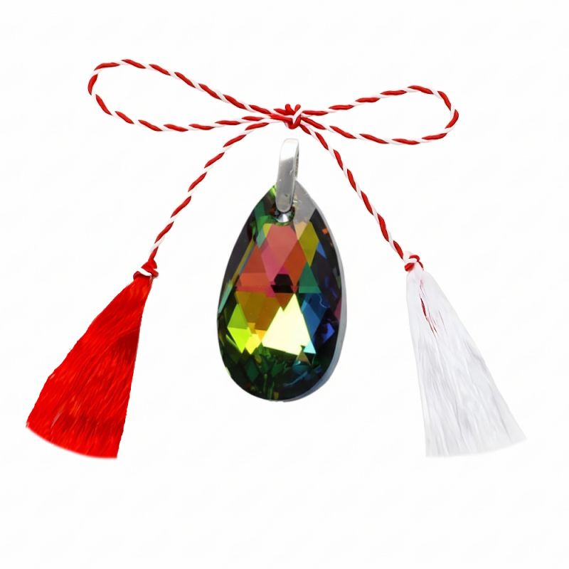 Martisor Argint Pandantiv 22 mm Crystals From Swarovski