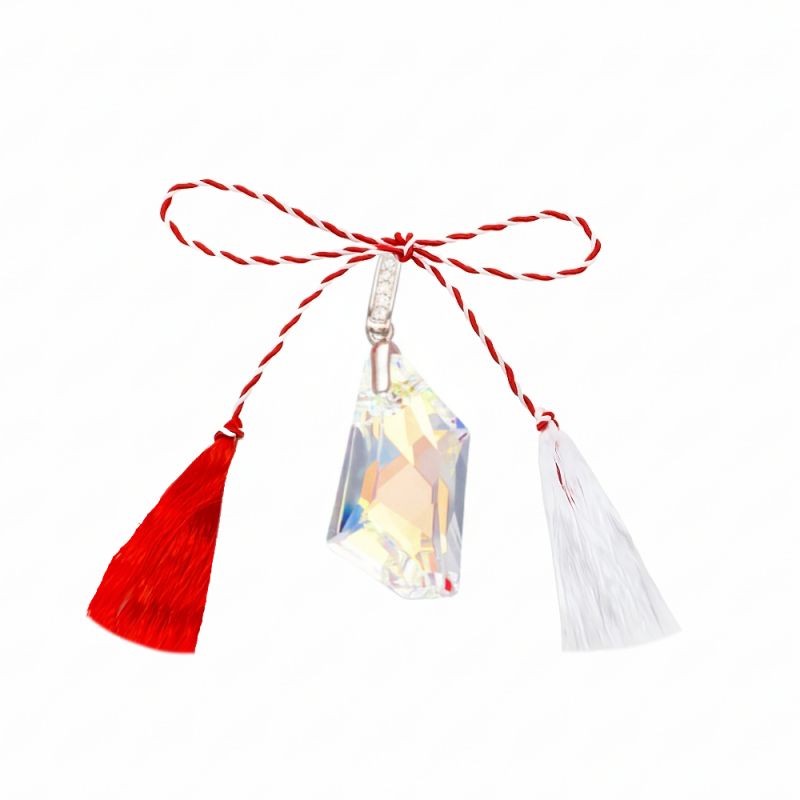 Martisor Argint Pandantiv 24 mm Crystals From Swarovski