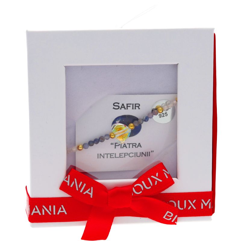 Martisor Argint Bratara Safir si Crystals From Swarovski