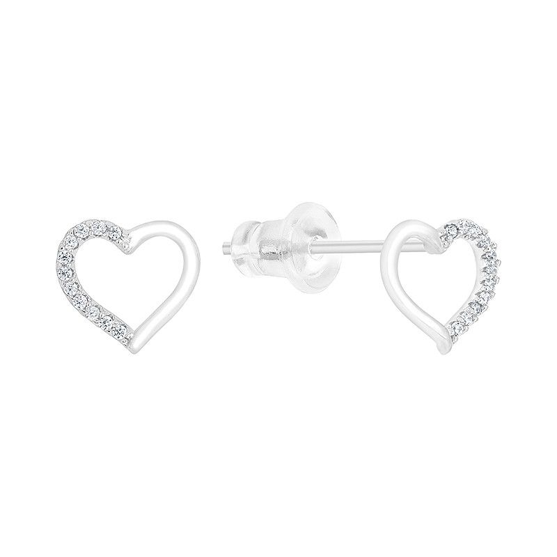 Cercei argint 925 Heart 0.4 g