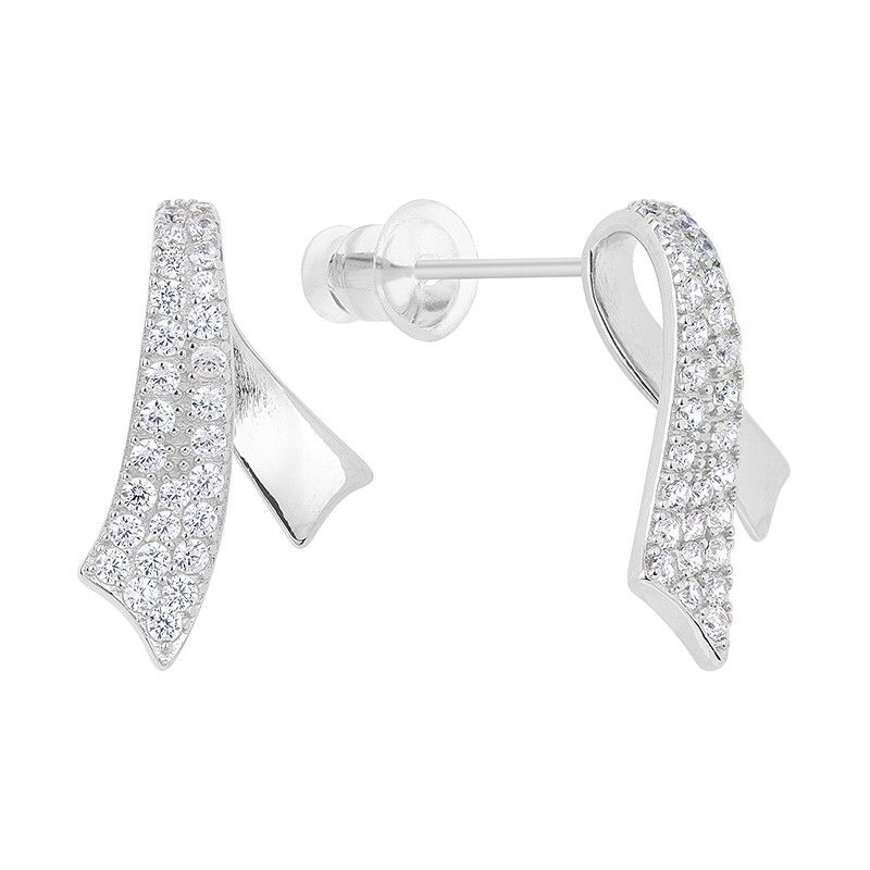 Cercei argint 925 Amore Bianco