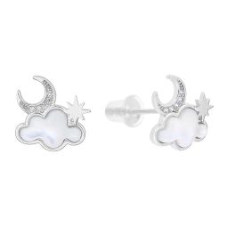 Cercei argint 925 Soft Nights 1 cm