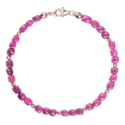 Bratara argint 925 Rubin 19 cm