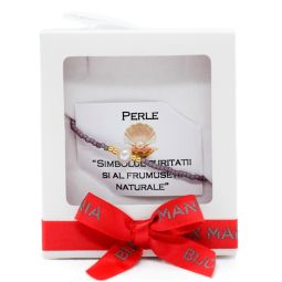 Martisor Bratara Miyuki Mov Perla