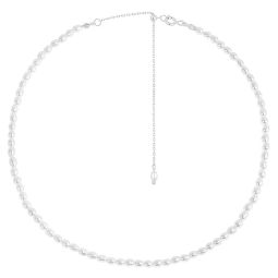 Lantisor argint 925 placat rodiu Sidef 45 cm