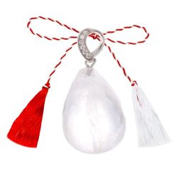 Martisor Argint Pandantiv Cuart Roz