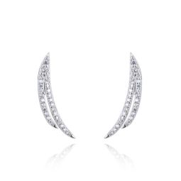 Cercei argint Angel`s Feather 2 cm