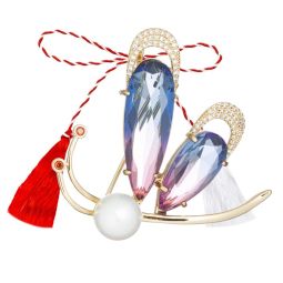Martisor Brosa Fluture Zirconiu Degrade