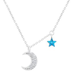 Lantisor argint 925 Swarovski 45 cm