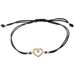 Bratara Aur 14K Inima Contur zirconia alb