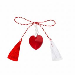 Martisor Argint Pandantiv 14 mm Siam Crystals From Swarovski