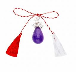 Martisor Argint Pandantiv Jad Mov 10x14 mm