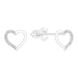 Cercei argint 925 Heart 0.4 g