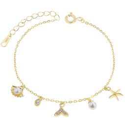 Bratara argint 925 Little Mermaid 19 cm