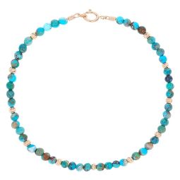 Bratara aur 14 K Turcoaz natural 18 cm