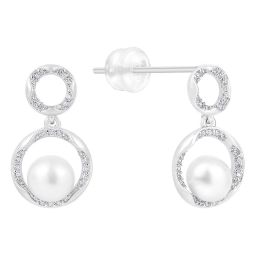 Cercei argint 925 White Pearls 2.3 g