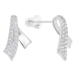 Cercei argint 925 Amore Bianco