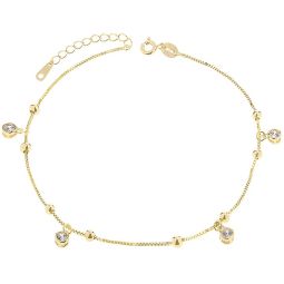 Bratara de picior din argint 925 Gold Charms 25