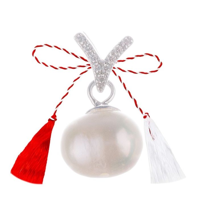 Martisor Argint Pandantiv Perla V