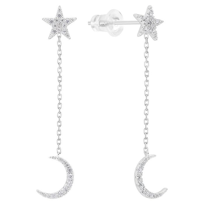 Cercei argint 925 Star&Moon 1.2 g