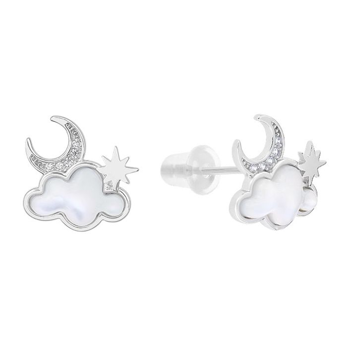 Cercei argint 925 Soft Nights 1 cm