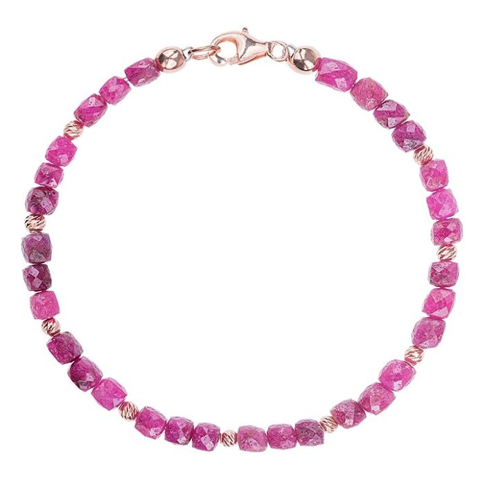 Bratara argint 925 Rubin 19 cm