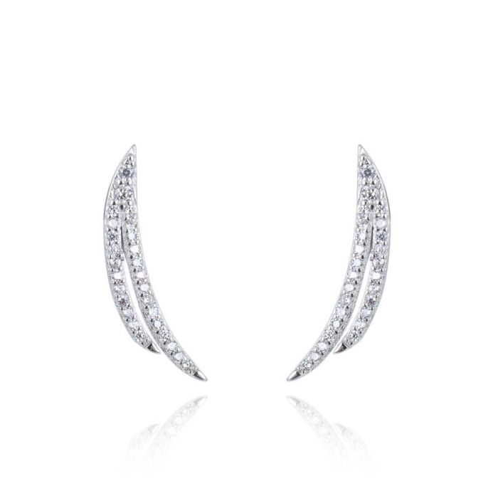 Cercei argint Angel`s Feather 2 cm