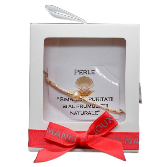 Martisor Bratara Miyuki Crem Perla