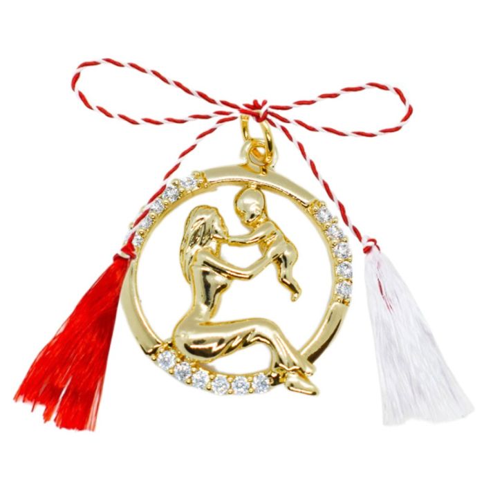 Martisor Pandantiv Mama Si Copilul Zirconiu