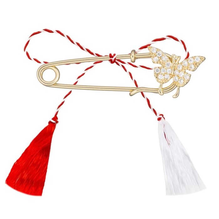 Martisor Brosa Fluture Zirconiu