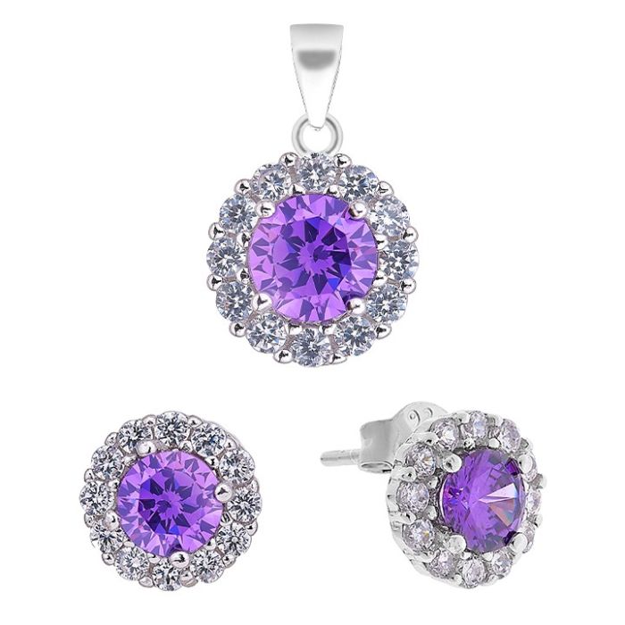Set argint 925 Lavender Love 0