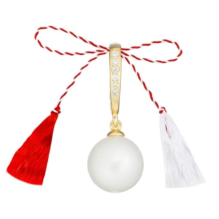 Martisor Argint Pandantiv Detasabil Perla
