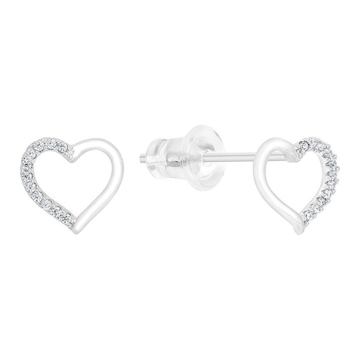 Cercei argint 925 Heart 0.4 g