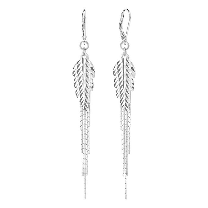 Cercei argint 925 Silver Leaf