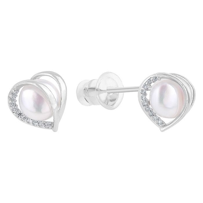 Cercei argint 925 Double Heart 1