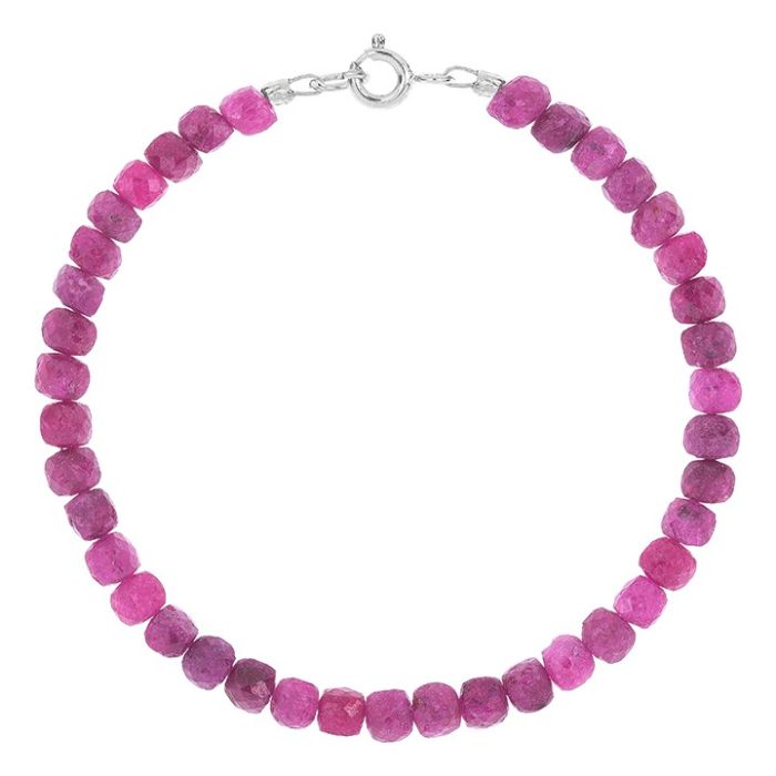Bratara argint 925 Rubin 18 cm