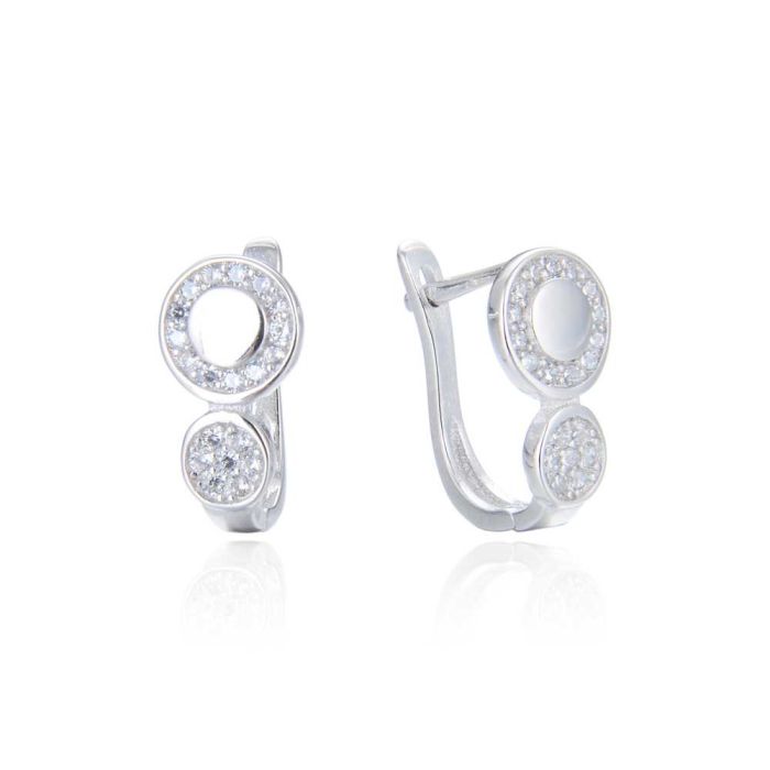 Cercei argint Double Impact 1.3 cm