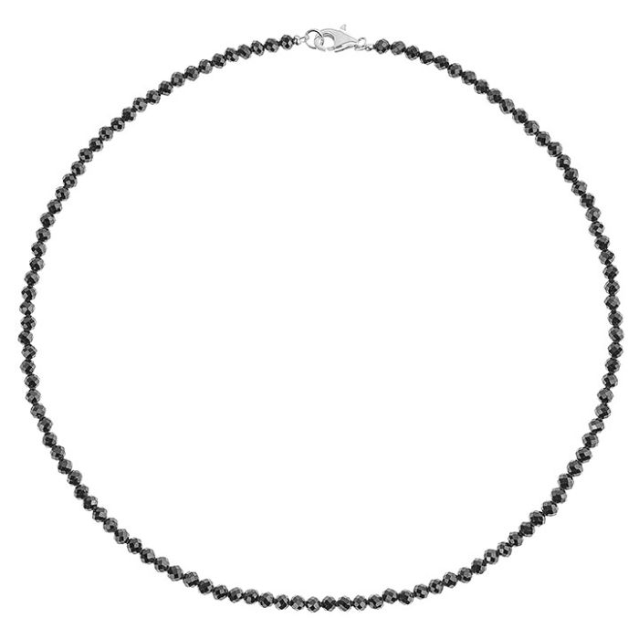 Colier argint 925 Spinel sfere fatetate 43 cm