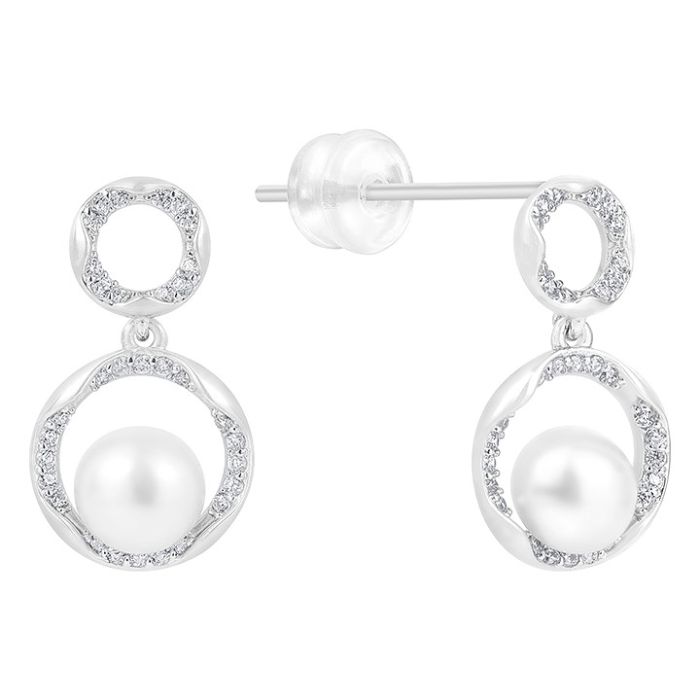 Cercei argint 925 White Pearls 2.3 g