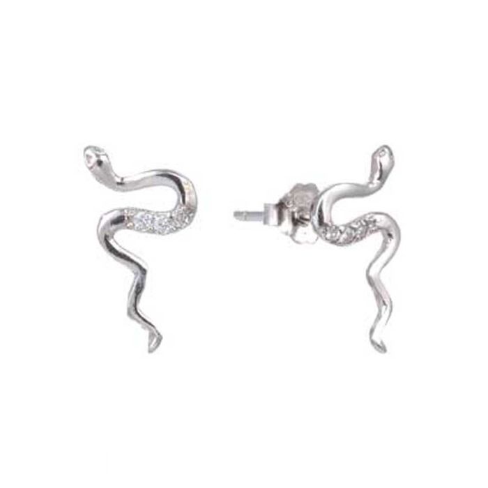 Cercei argint 925 Snake 13 mm