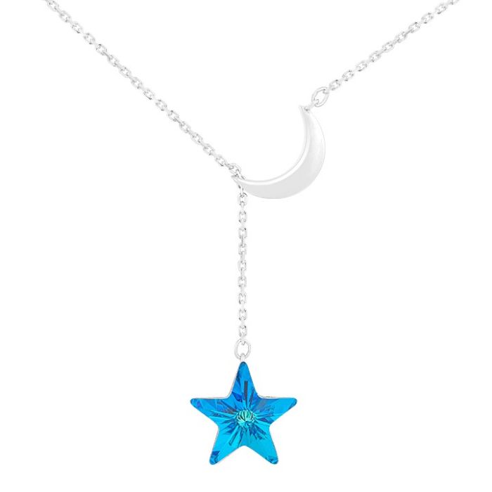 Lantisor argint 925 Swarovski 46 cm